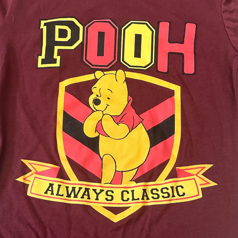 Disney Junior’s Winnie the Pooh Burgundy T-Shirt - Picture 3 of 7